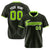 Custom Black Neon-Green Pinstripe Neon-Green White Authentic Baseball Jersey