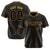 Custom Black Old-Gold Pinstripe Black Old-Gold Authentic Baseball Jersey