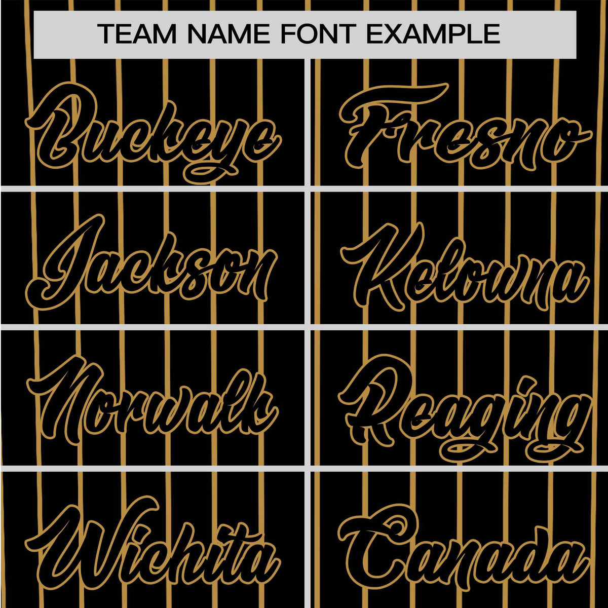 Custom Black Old-Gold Pinstripe Black Old-Gold Authentic Baseball Jersey