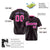 Custom Black Pink Pinstripe Pink-Purple Authentic Baseball Jersey