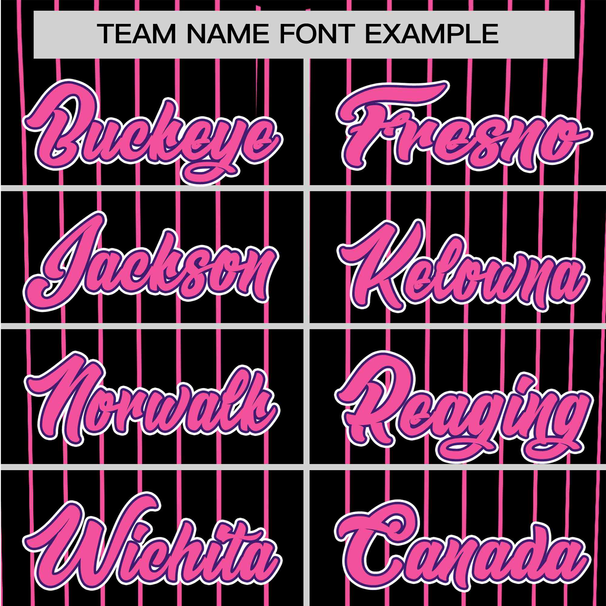 Custom Black Pink Pinstripe Pink-Purple Authentic Baseball Jersey