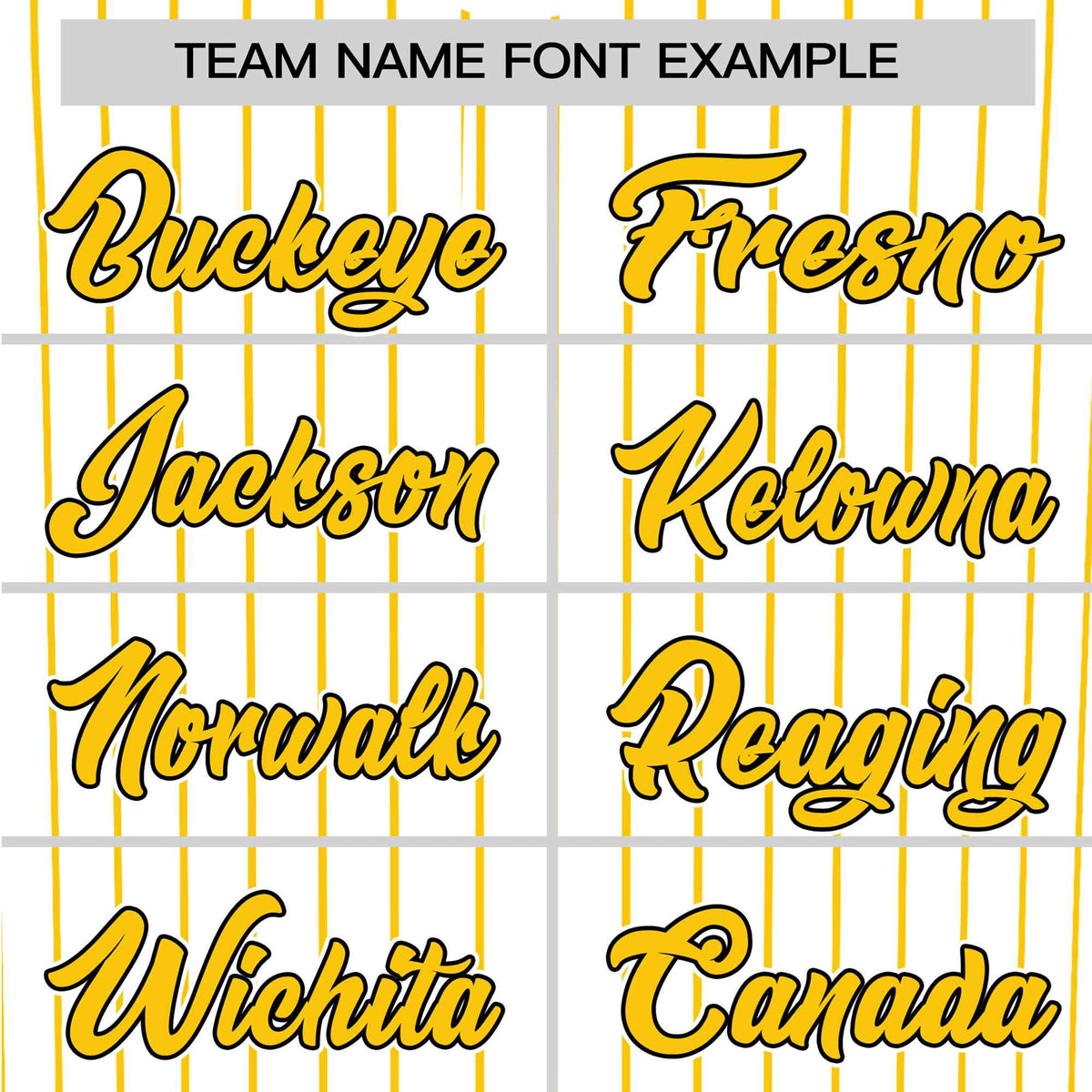 Custom White Yellow Pinstripe White-Yellow Black Authentic Baseball Jersey