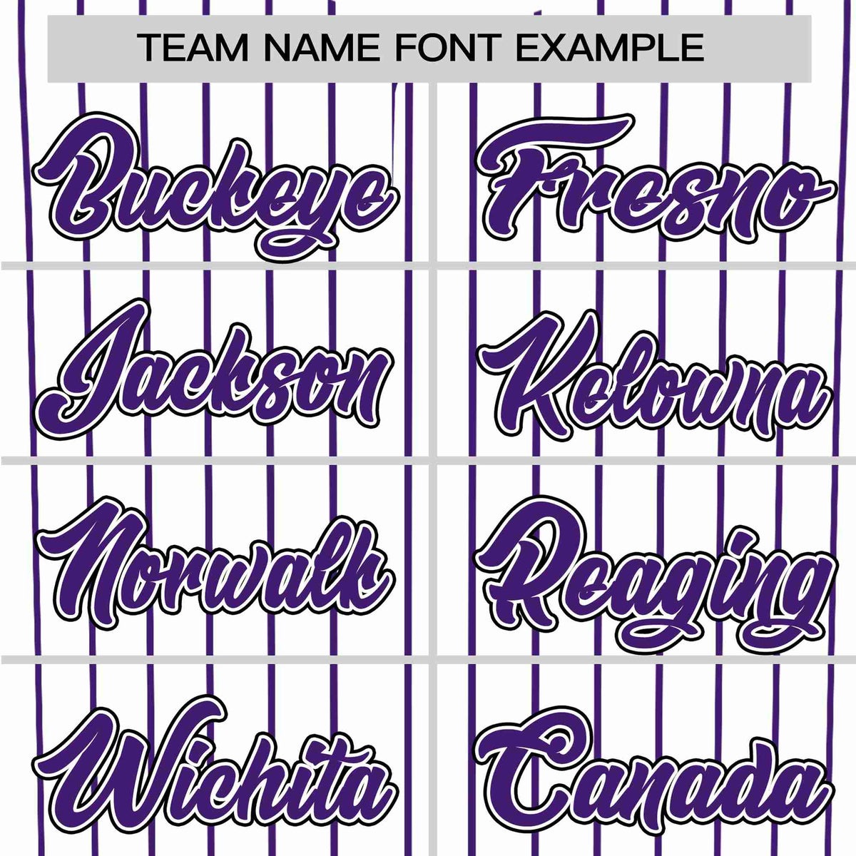 Custom White Purple Pinstripe White-Purple Black Authentic Baseball Jersey