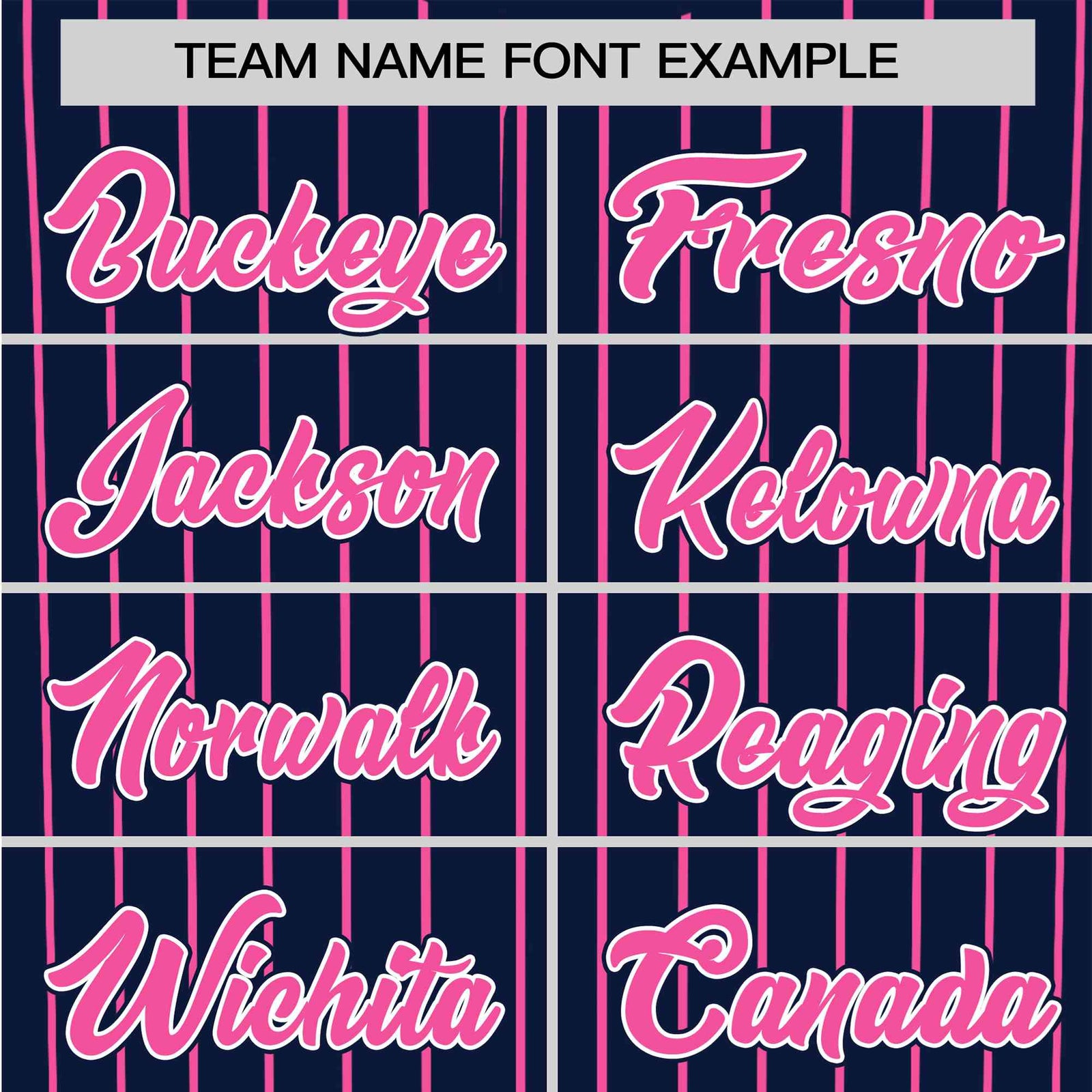 Custom Navy Pink Pinstripe Pink-White Authentic Baseball Jersey