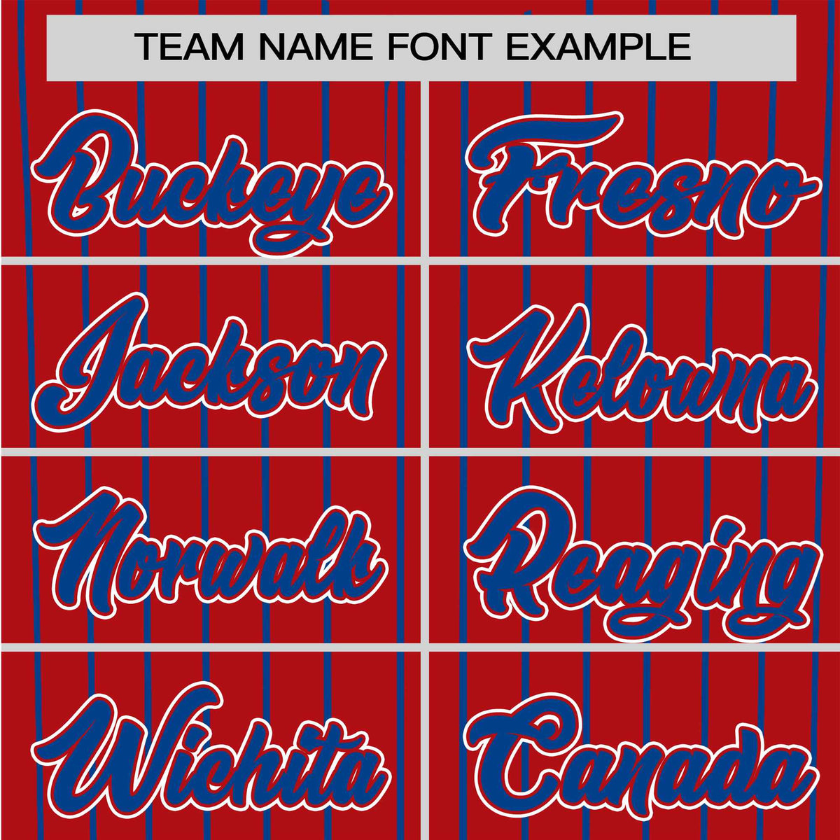 Custom Red Blue Pinstripe Blue-White Authentic Baseball Jersey