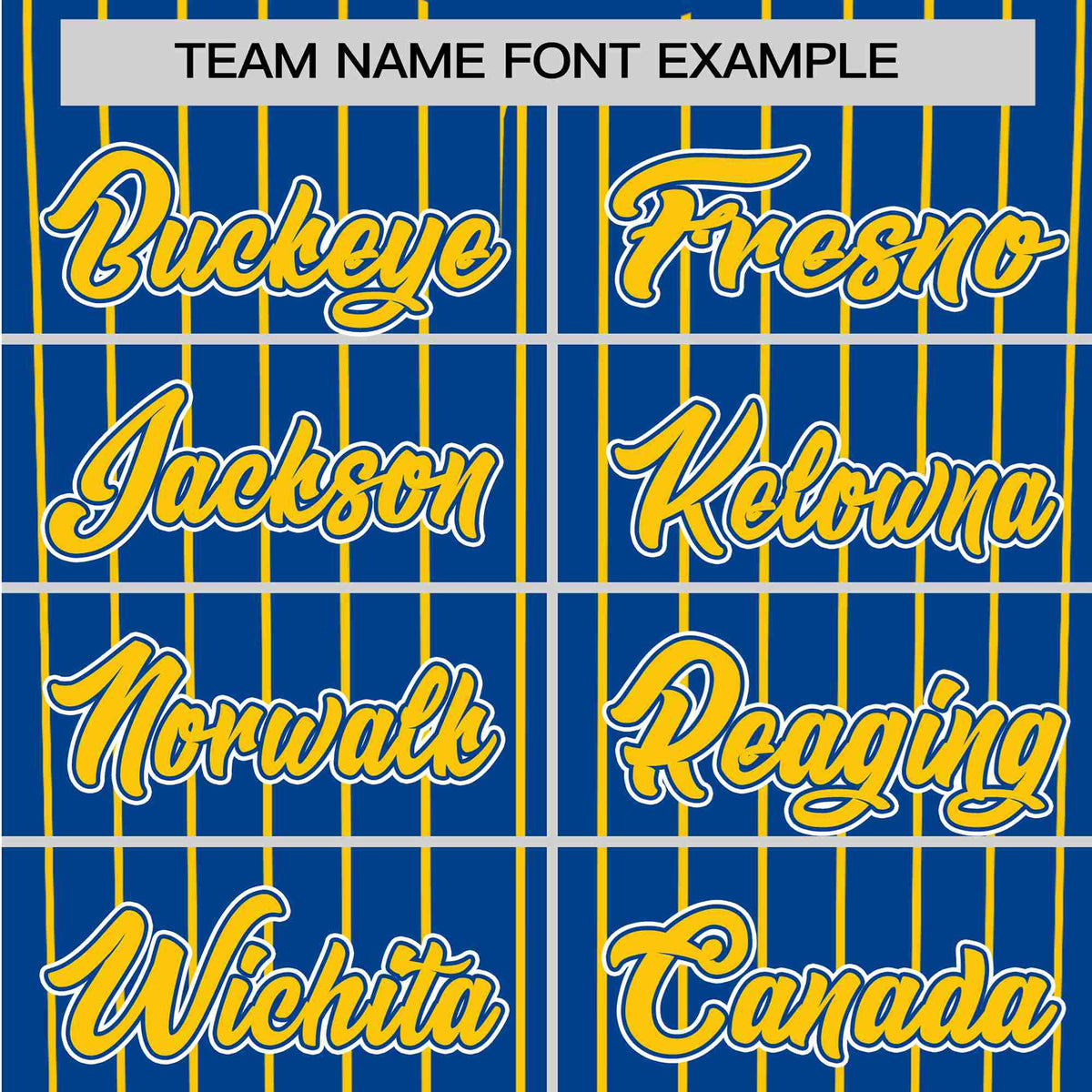 Custom Blue Yellow Pinstripe Yellow-White Authentic Baseball Jersey