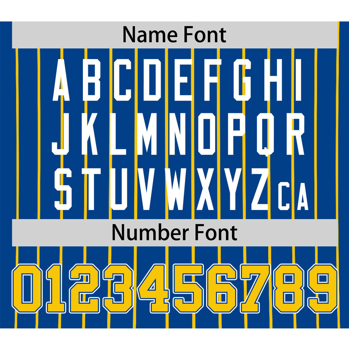 Custom Blue Yellow Pinstripe Yellow-White Authentic Baseball Jersey