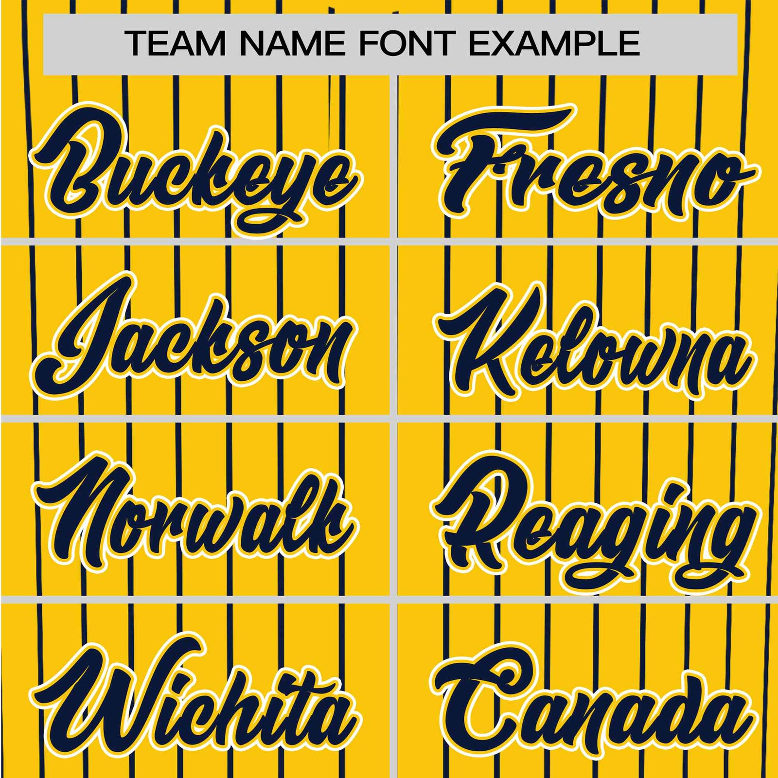 Custom Yellow Navy Pinstripe Navy-White Authentic Baseball Jersey
