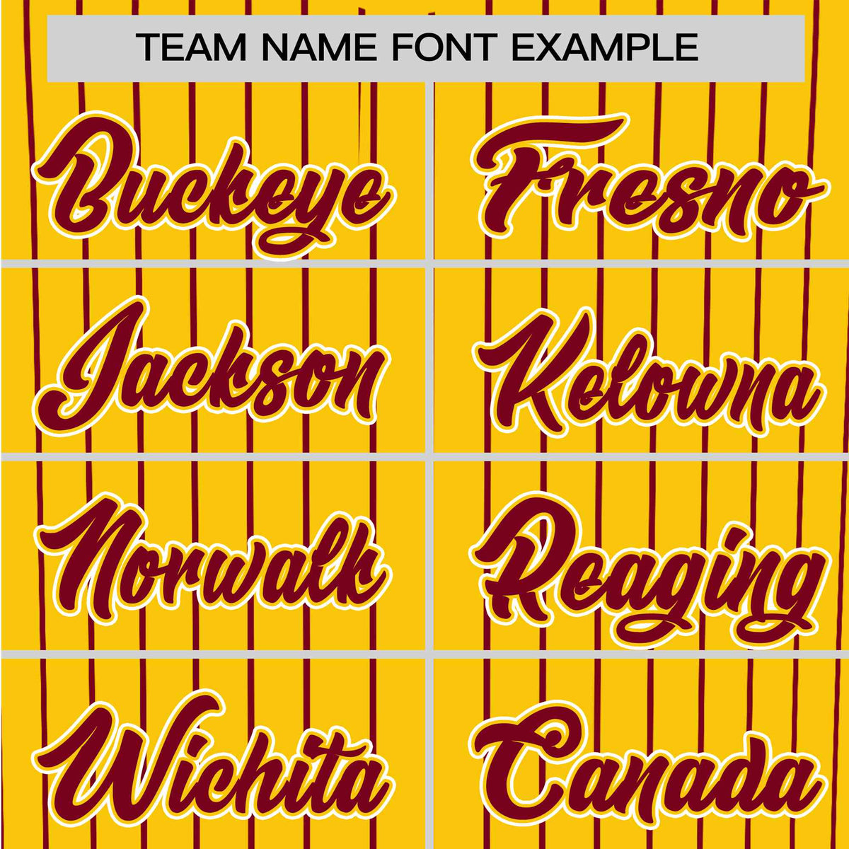 Custom Yellow Burgundy Pinstripe Burgundy-White Authentic Baseball Jersey