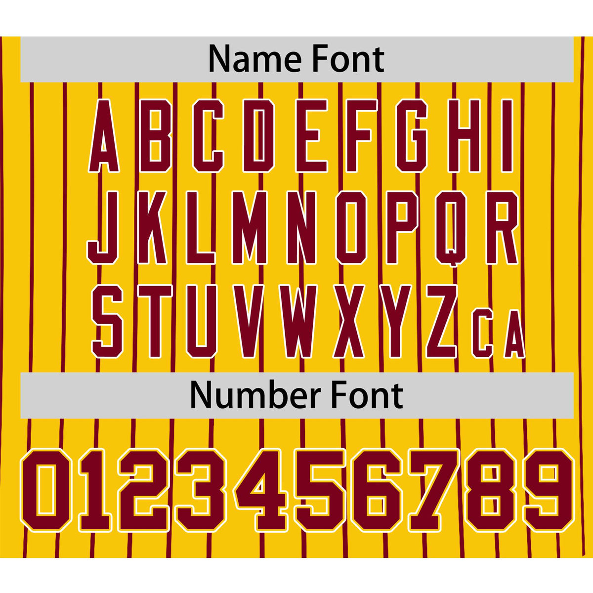 Custom Yellow Burgundy Pinstripe Burgundy-White Authentic Baseball Jersey