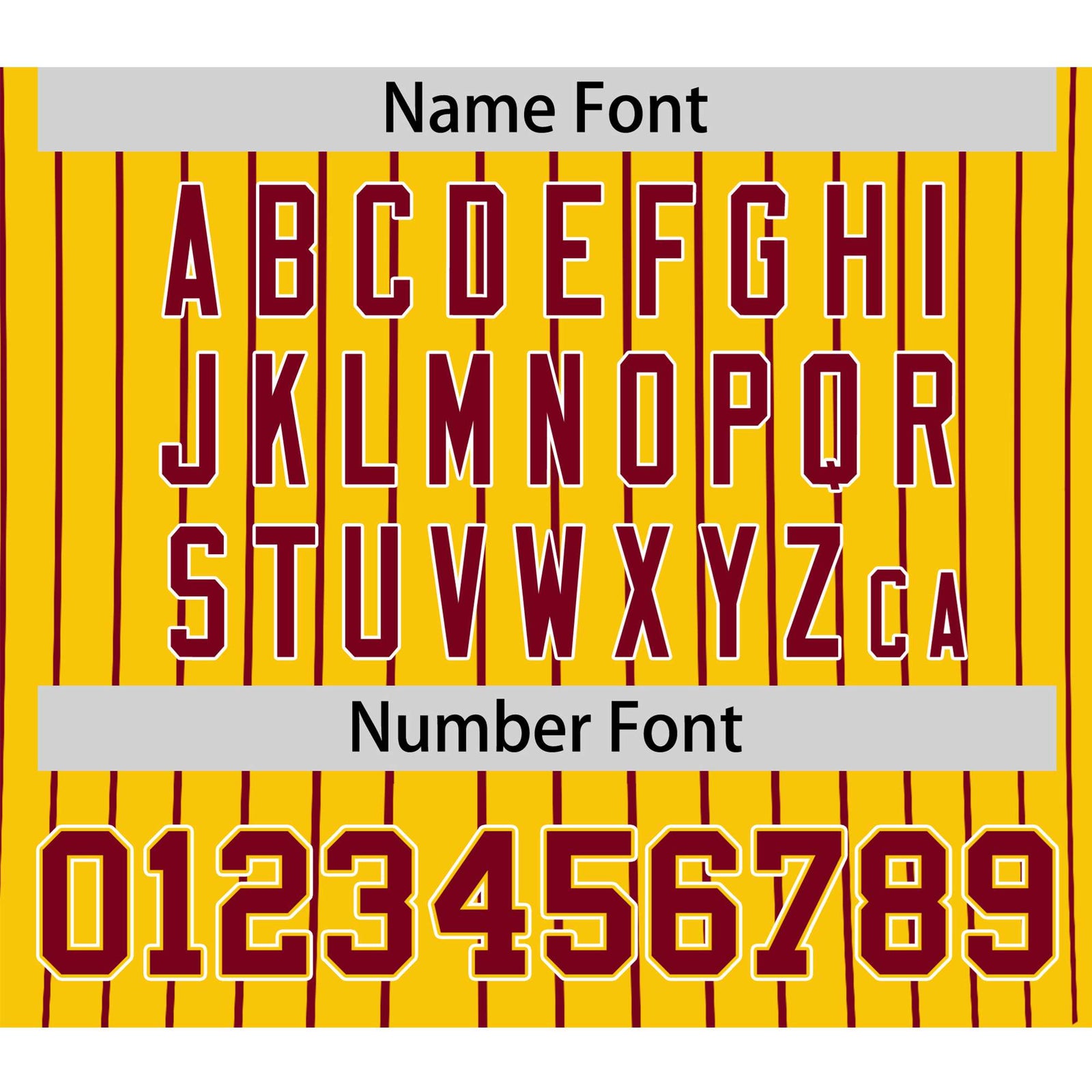 Custom Yellow Burgundy Pinstripe Burgundy-White Authentic Baseball Jersey