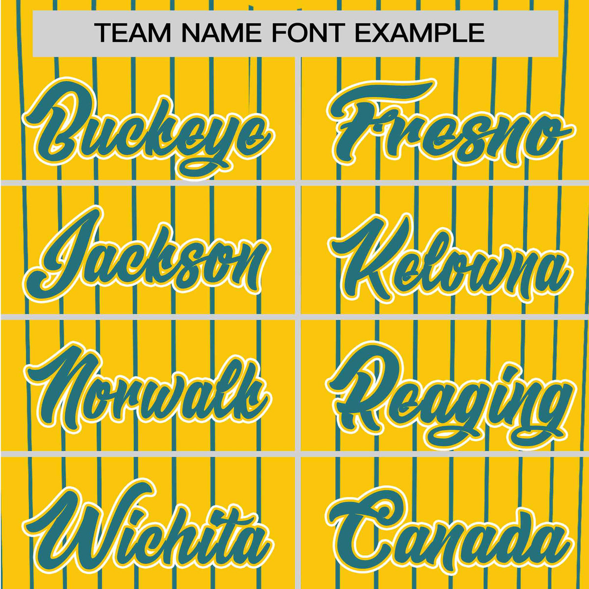 Custom Yellow Aqua Pinstripe Aqua-White Authentic Baseball Jersey