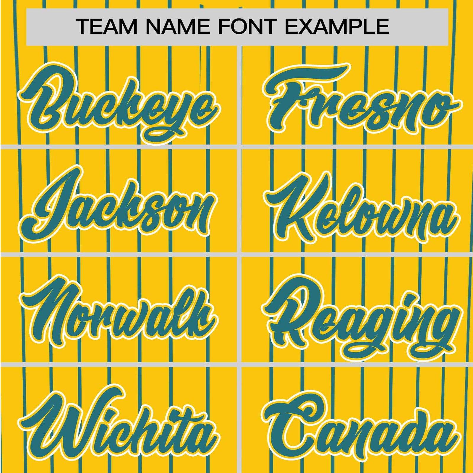 Custom Yellow Aqua Pinstripe Aqua-White Authentic Baseball Jersey