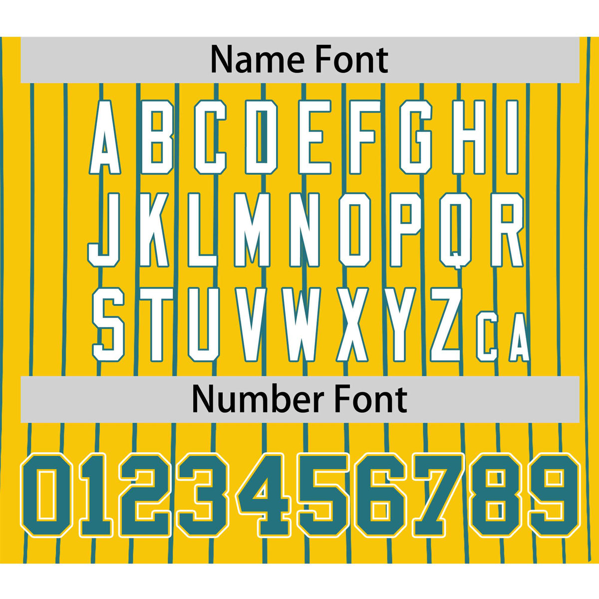 Custom Yellow Aqua Pinstripe Aqua-White Authentic Baseball Jersey