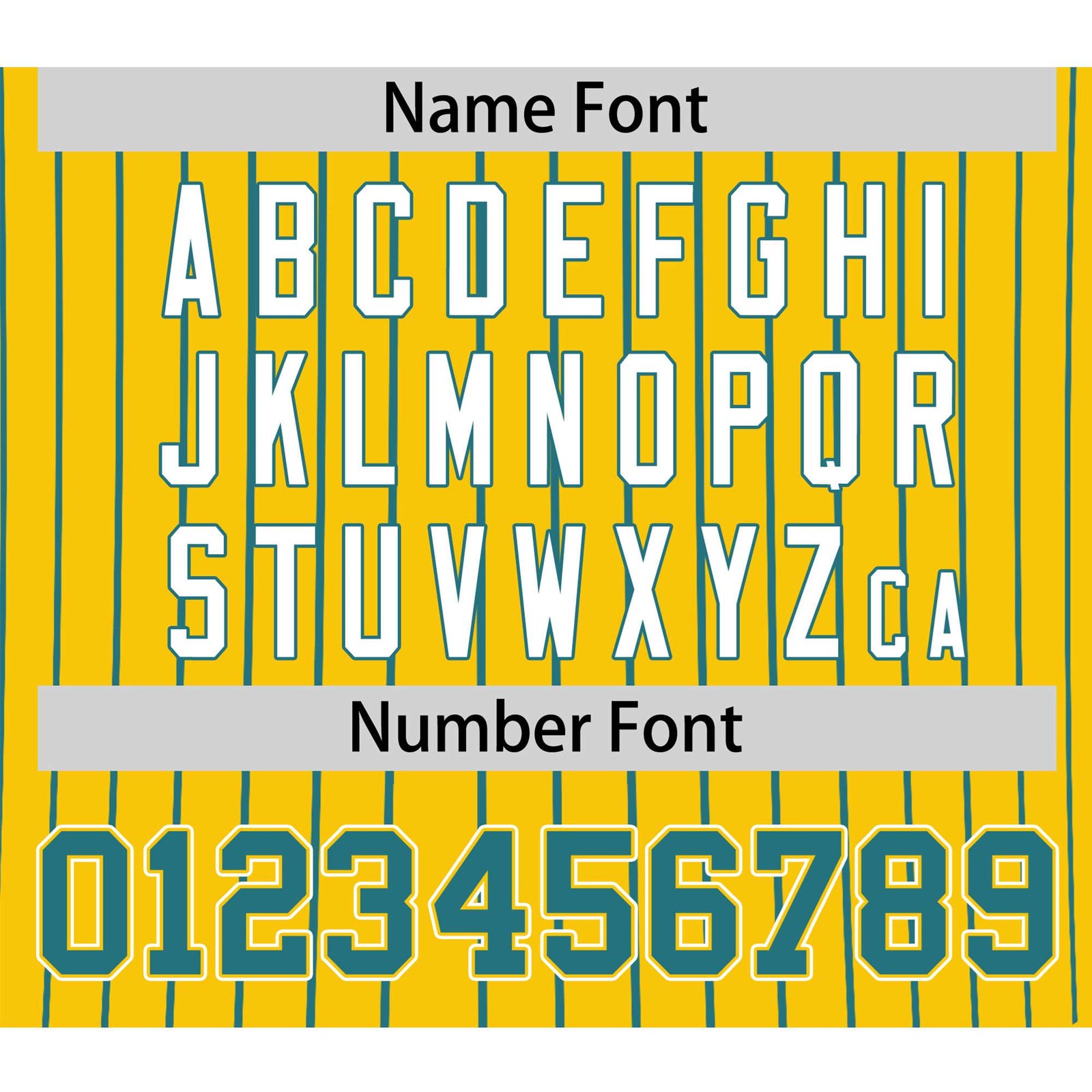 Custom Yellow Aqua Pinstripe Aqua-White Authentic Baseball Jersey