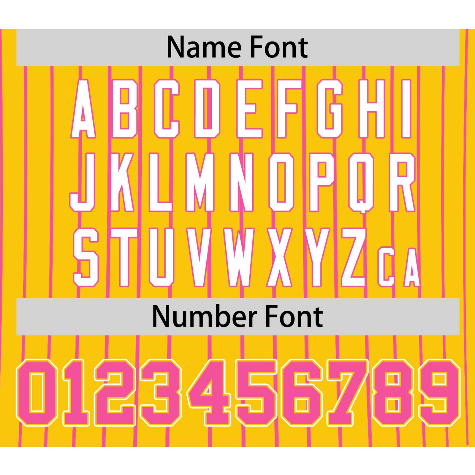 Custom Yellow Pink Pinstripe Pink-White Authentic Baseball Jersey