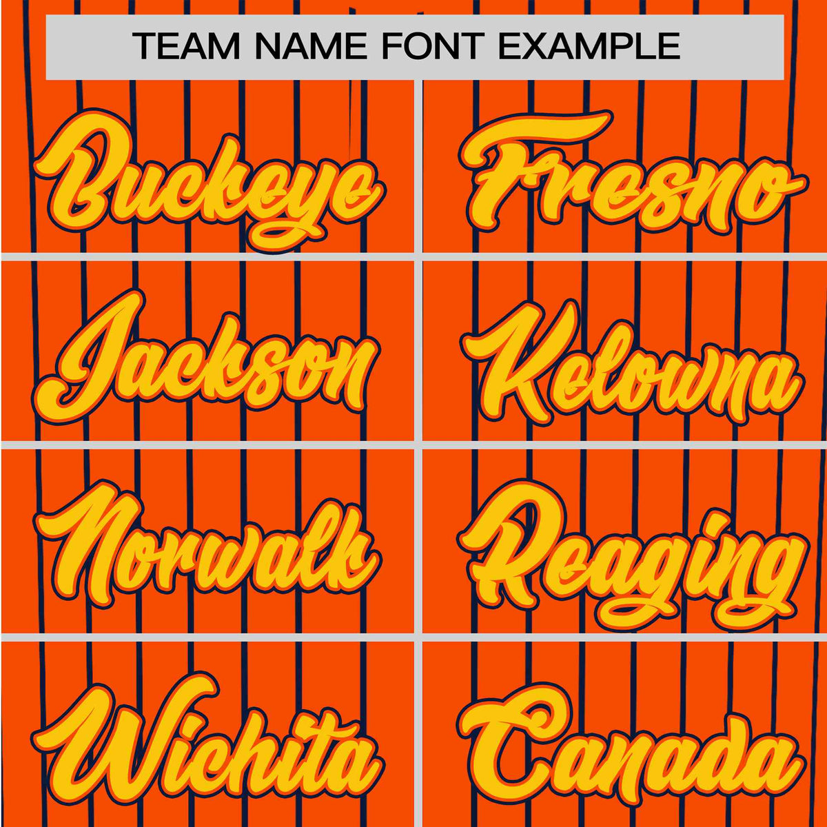 Custom Orange Navy Pinstripe Gold-Navy Authentic Baseball Jersey