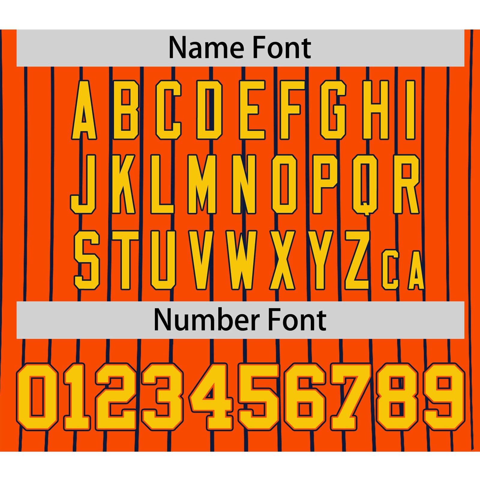 Custom Orange Navy Pinstripe Gold-Navy Authentic Baseball Jersey