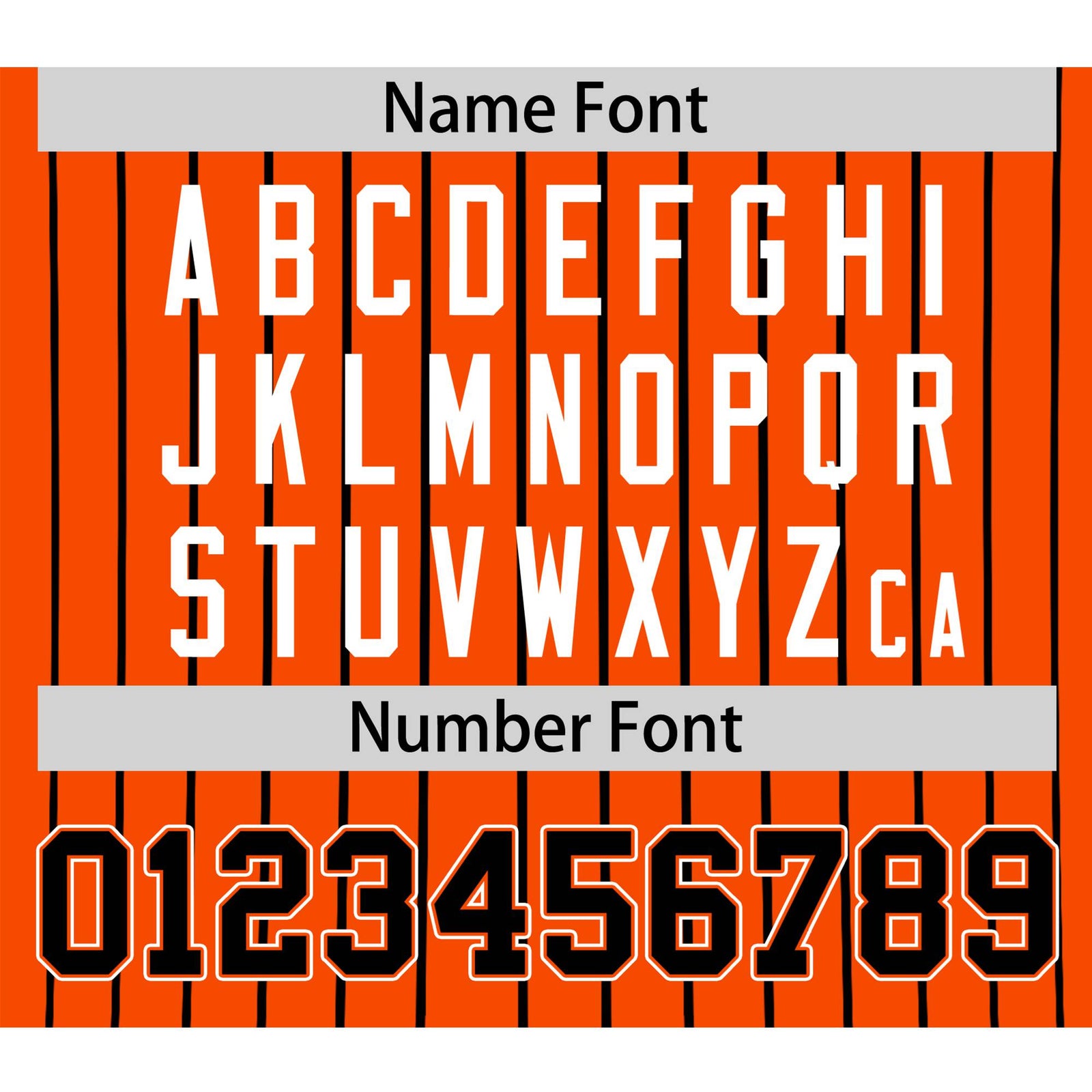 Custom Orange Black Pinstripe Black-White Authentic Baseball Jersey