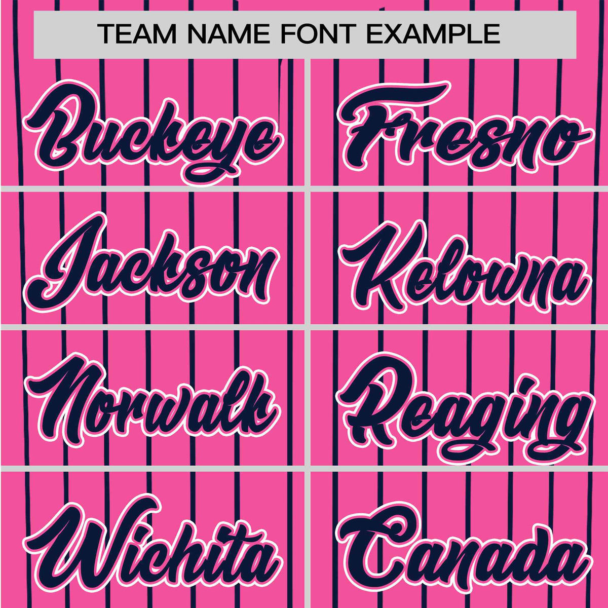 Custom Pink Blue Pinstripe Blue-White Authentic Baseball Jersey