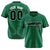 Custom Kelly Green Black Pinstripe Black-White Authentic Baseball Jersey