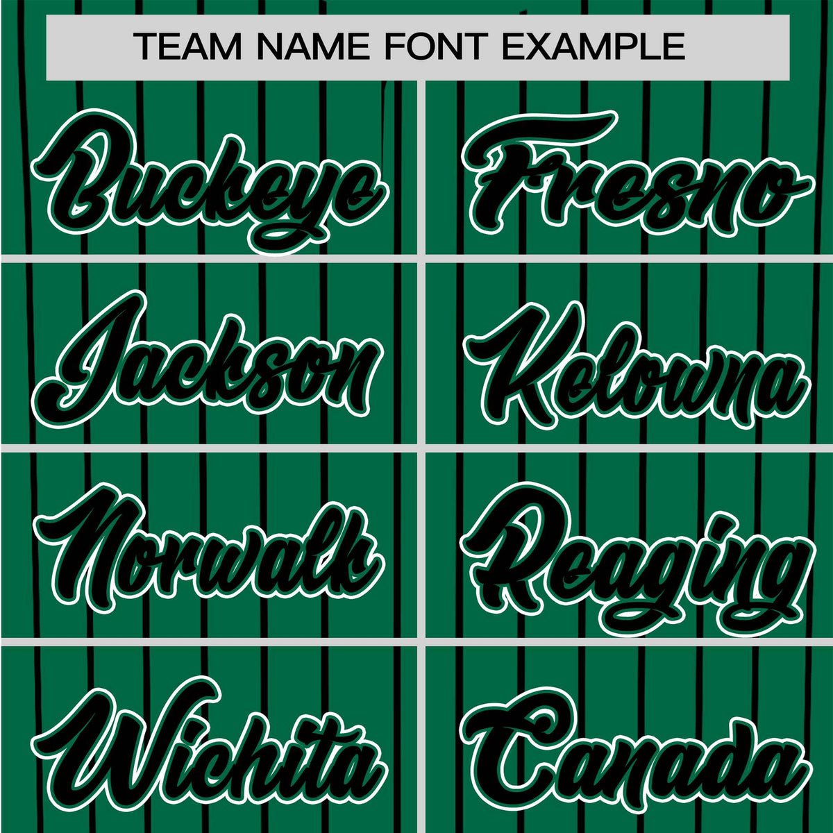 Custom Kelly Green Black Pinstripe Black-White Authentic Baseball Jersey