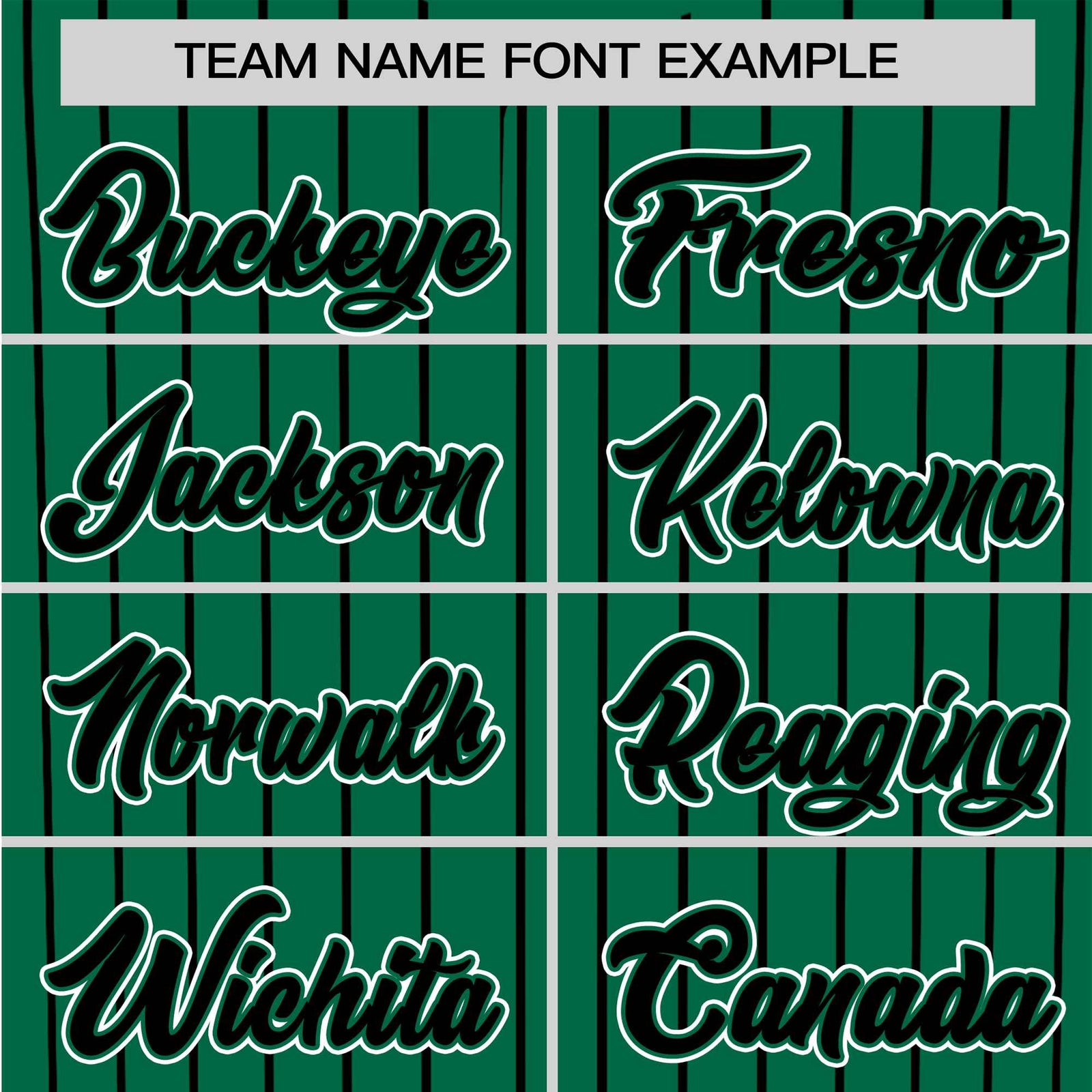 Custom Kelly Green Black Pinstripe Black-White Authentic Baseball Jersey