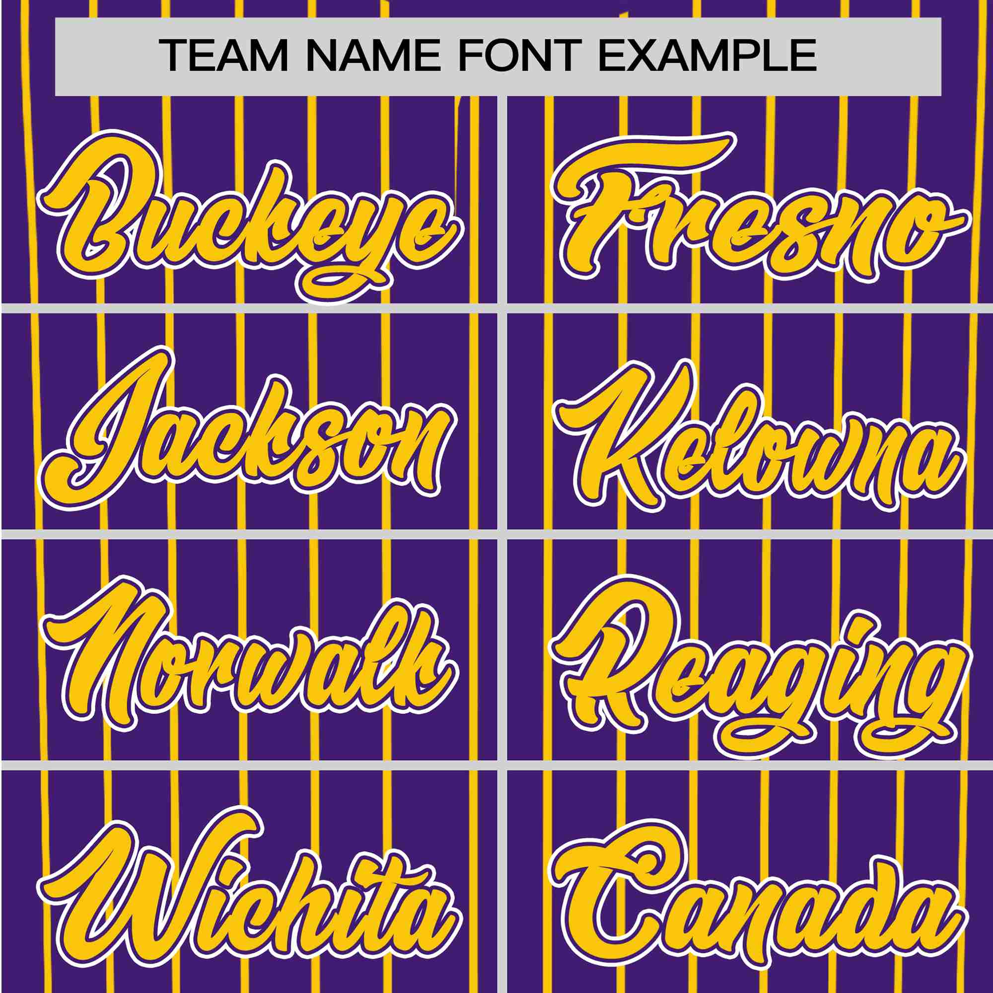 Custom Purple Yellow Pinstripe Yellow-White Authentic Baseball Jersey