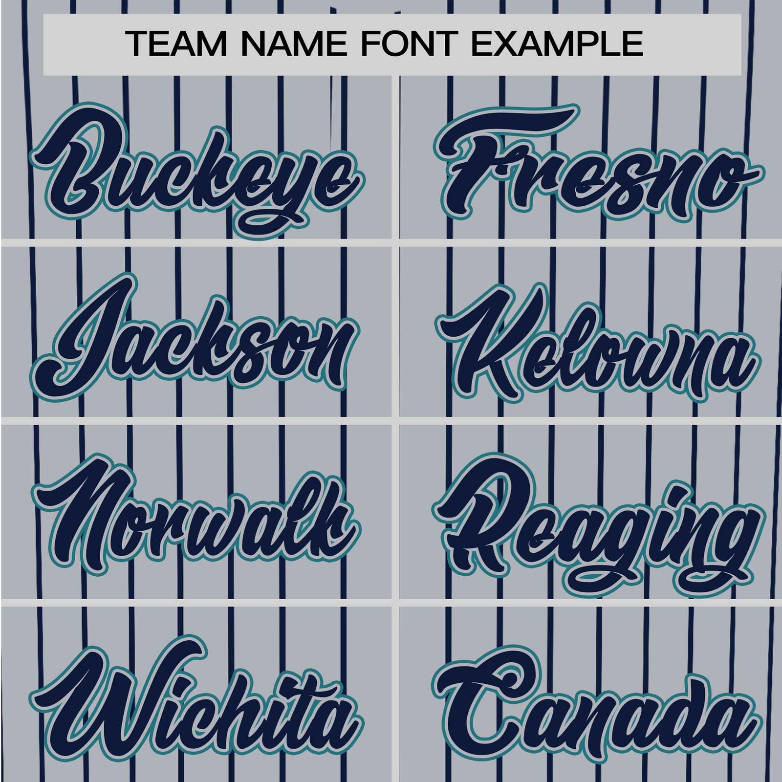 Custom Gray Navy Pinstripe Navy-Aqua Authentic Baseball Jersey