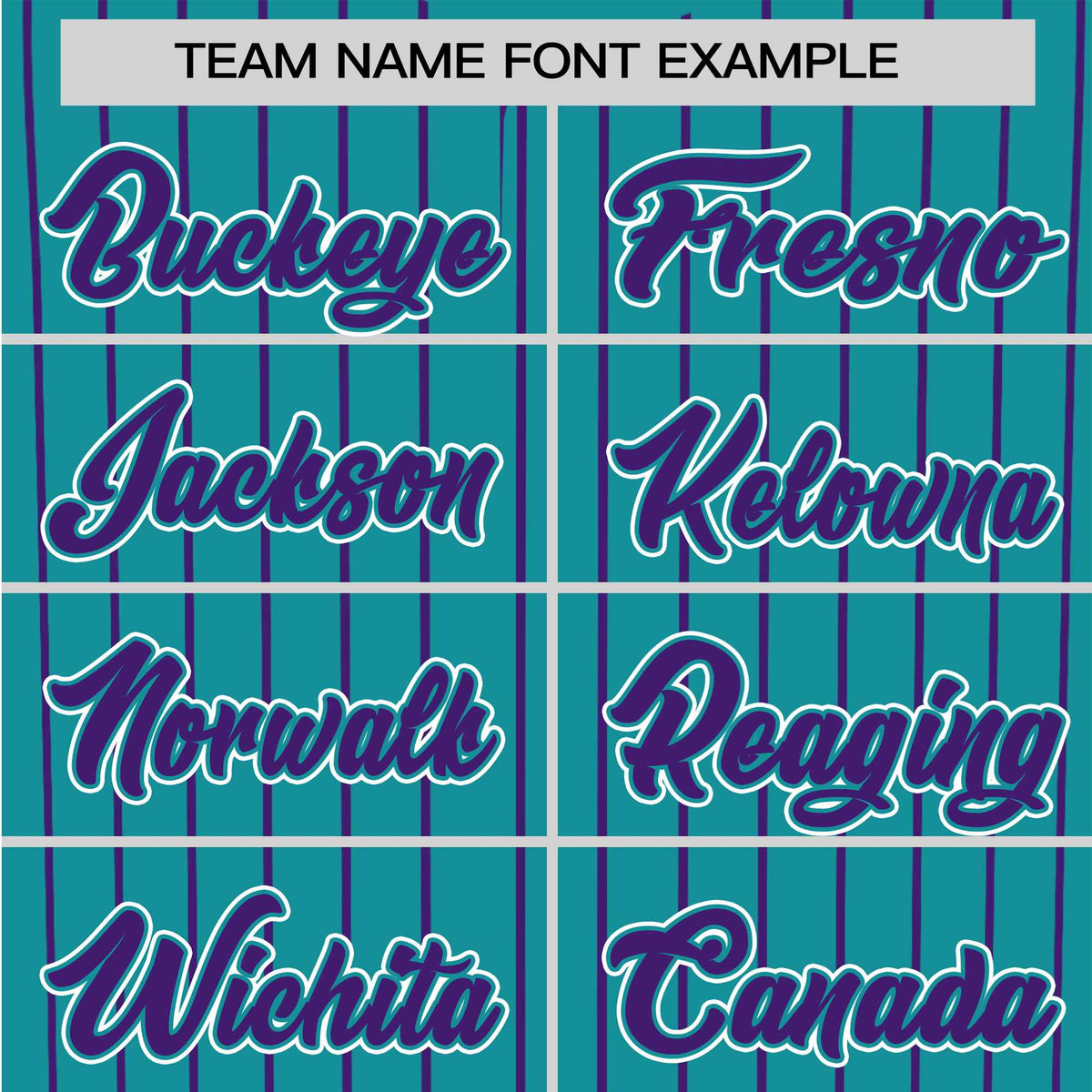 Custom Aqua Purple Pinstripe Purple-White Authentic Baseball Jersey