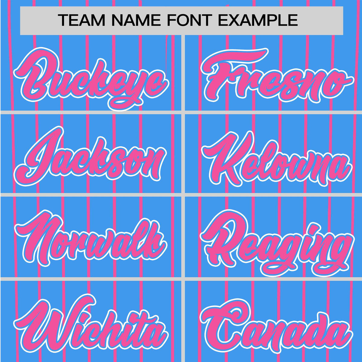 Custom Sky Blue Pink Pinstripe Pink-White Authentic Baseball Jersey