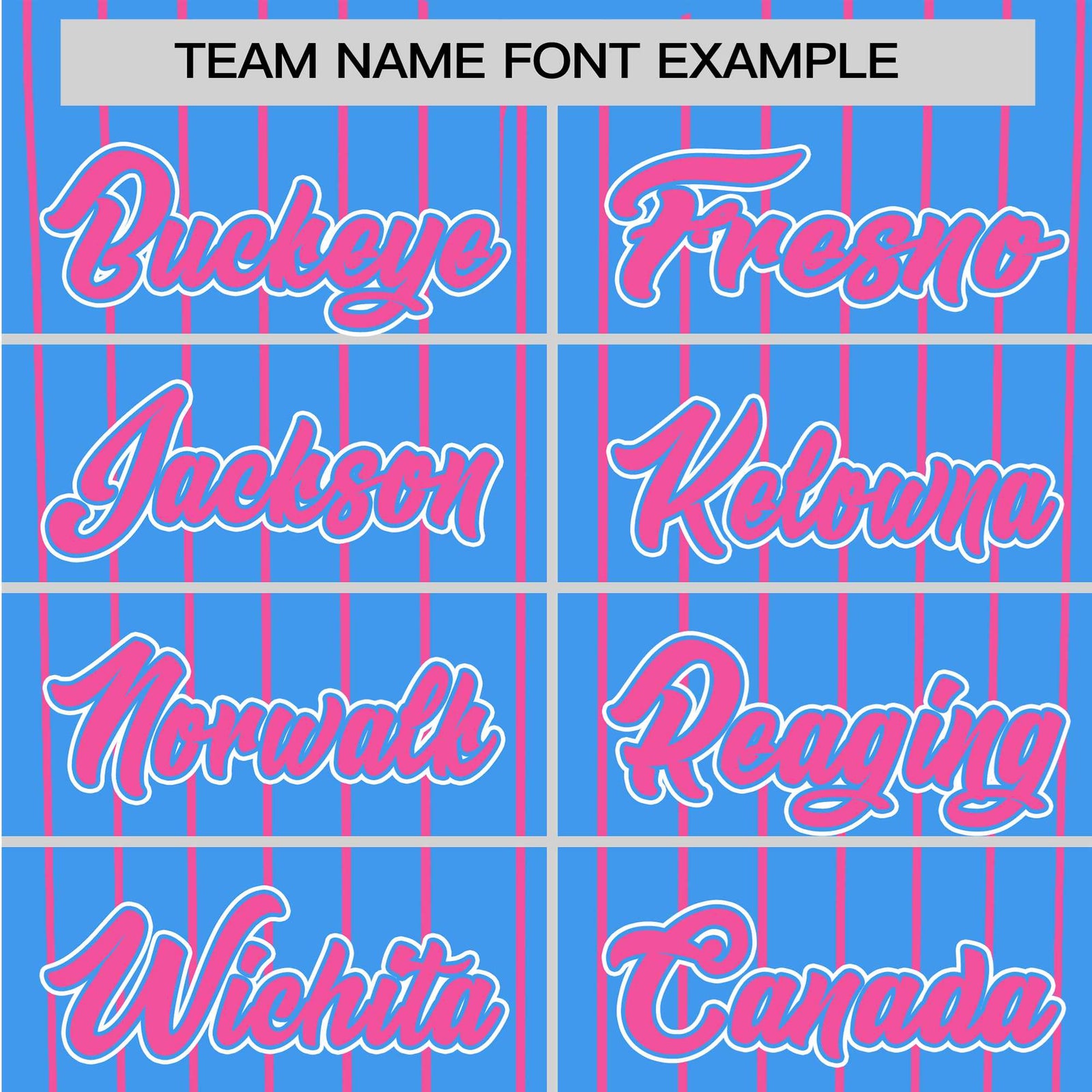 Custom Sky Blue Pink Pinstripe Pink-White Authentic Baseball Jersey