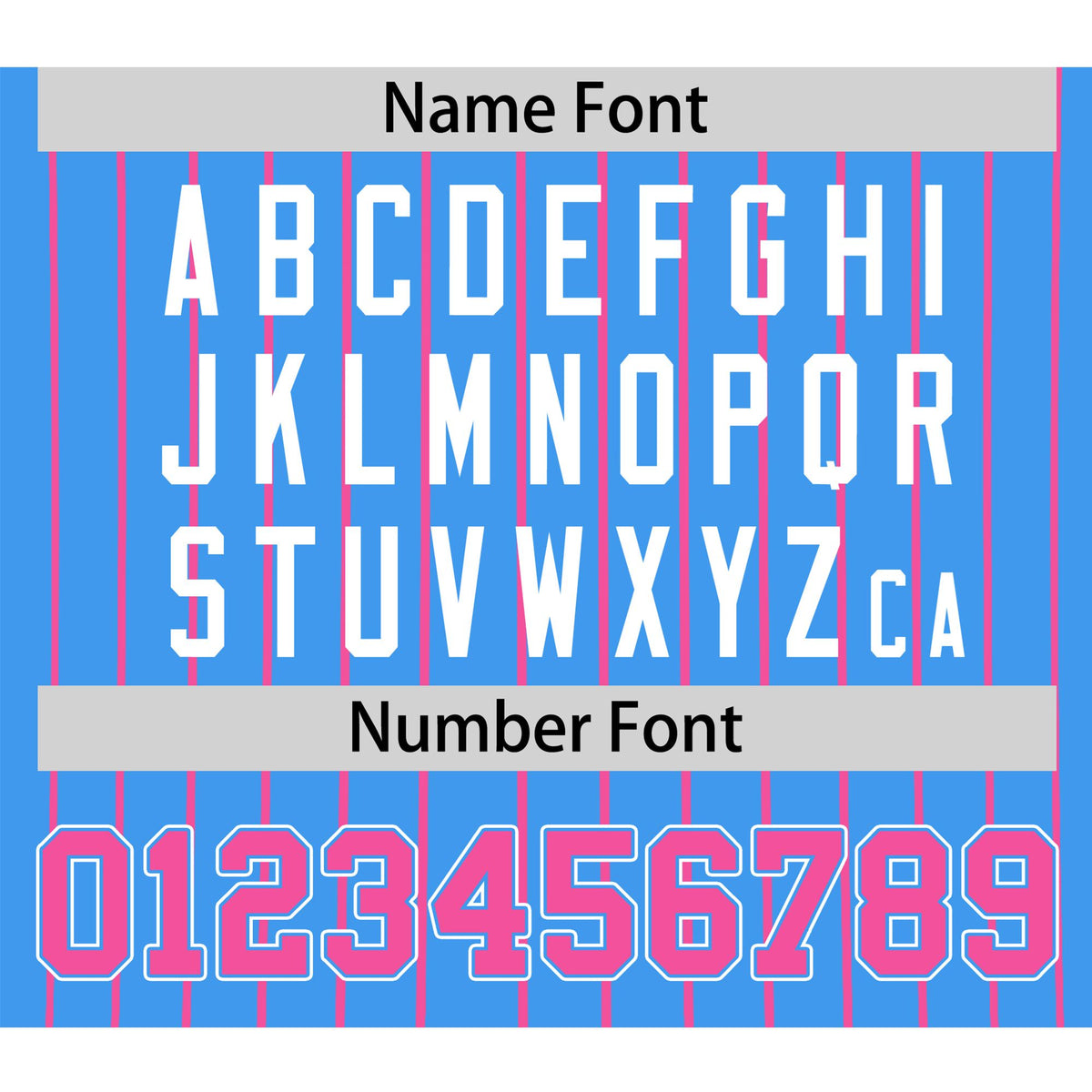 Custom Sky Blue Pink Pinstripe Pink-White Authentic Baseball Jersey