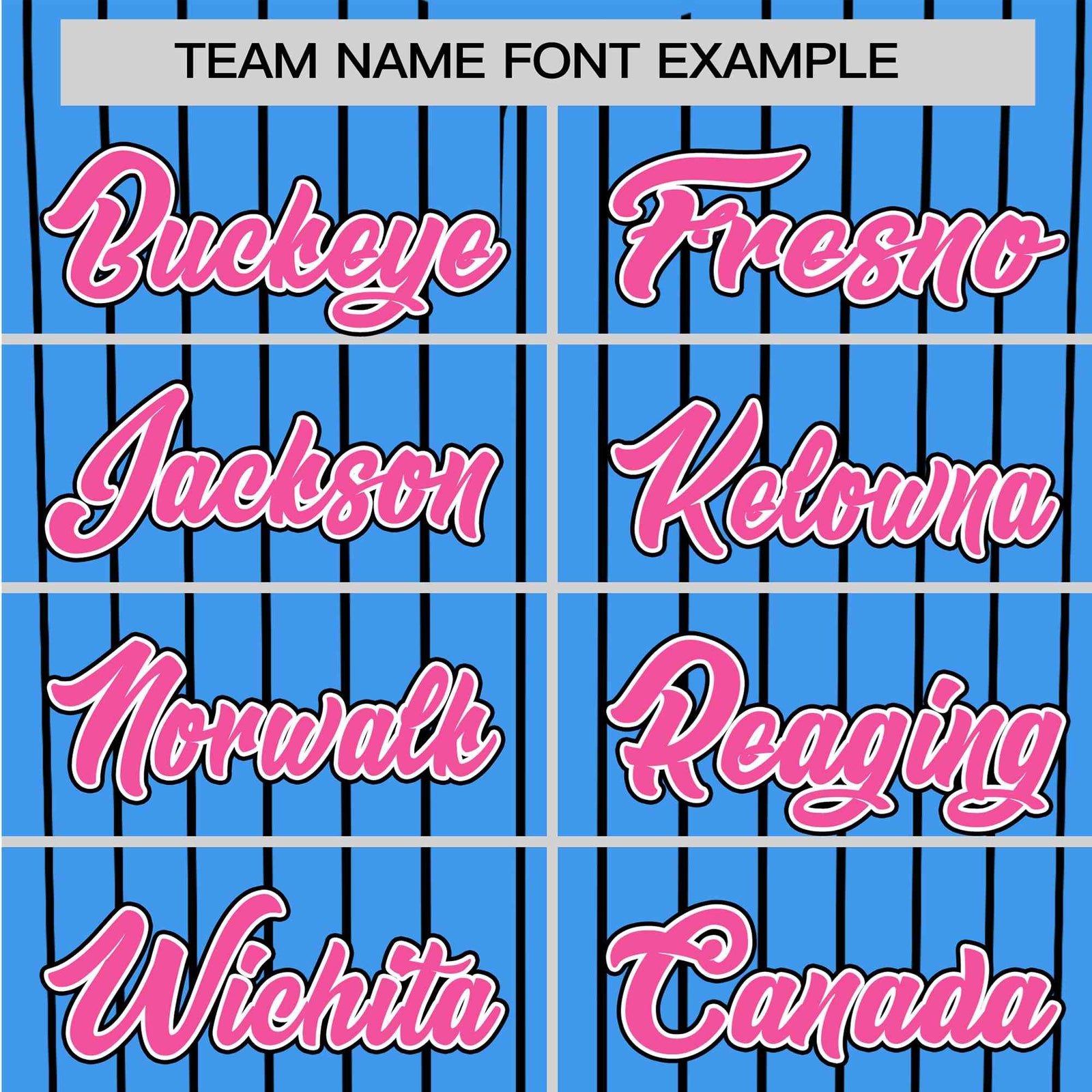 Custom Sky Blue Black Pinstripe Pink-White Authentic Baseball Jersey