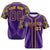 Custom Purple-Yellow Authentic Plaid sleeve Baseball Jersey