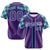 Custom Purple Aqua-White Authentic Plaid sleeve Baseball Jersey