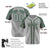 Custom Gray Green-Black Authentic Plaid sleeve Baseball Jersey