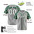 Custom Gray Green-White Authentic Plaid sleeve Baseball Jersey