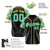 Custom Black Yellow Light-Bule Authentic Plaid sleeve Baseball Jersey