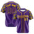 Custom Purple-Yellow Authentic Plaid sleeve Baseball Jersey