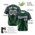 Custom Kelly Green Purple-Gray Authentic Plaid sleeve Baseball Jersey