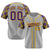 Custom Gray Purple-Yellow Authentic Plaid sleeve Baseball Jersey