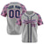 Custom Gray Pink-Navy Authentic Plaid sleeve Baseball Jersey