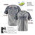 Custom Gray Navy-Black Authentic Plaid sleeve Baseball Jersey