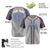 Custom Gray Blue-Red White Authentic Plaid sleeve Baseball Jersey