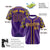 Custom Purple-Yellow Authentic Plaid sleeve Baseball Jersey