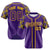 Custom Purple-Yellow Authentic Plaid sleeve Baseball Jersey