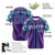 Custom Purple Aqua-White Authentic Plaid sleeve Baseball Jersey