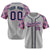 Custom Gray Pink-Navy Authentic Plaid sleeve Baseball Jersey