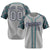 Custom Gray Midnight-Green Navy Authentic Plaid sleeve Baseball Jersey